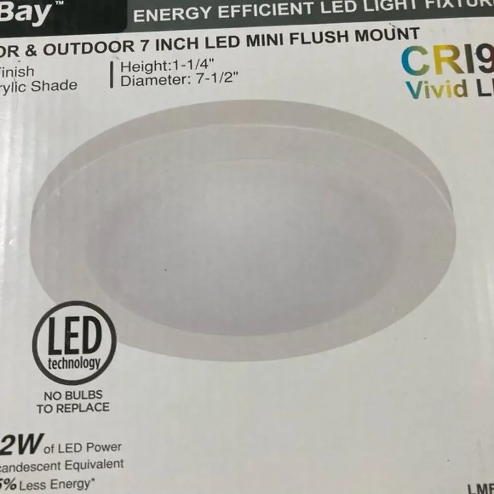Cloudy Bay 7” LED Flush Mount Light Fixture 3 Pack CRI90 Indoor Outdoor